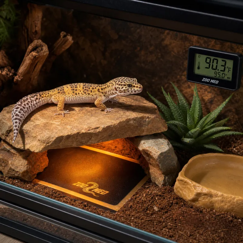 Leopard Gecko Temperature & Heat Gradient Setup