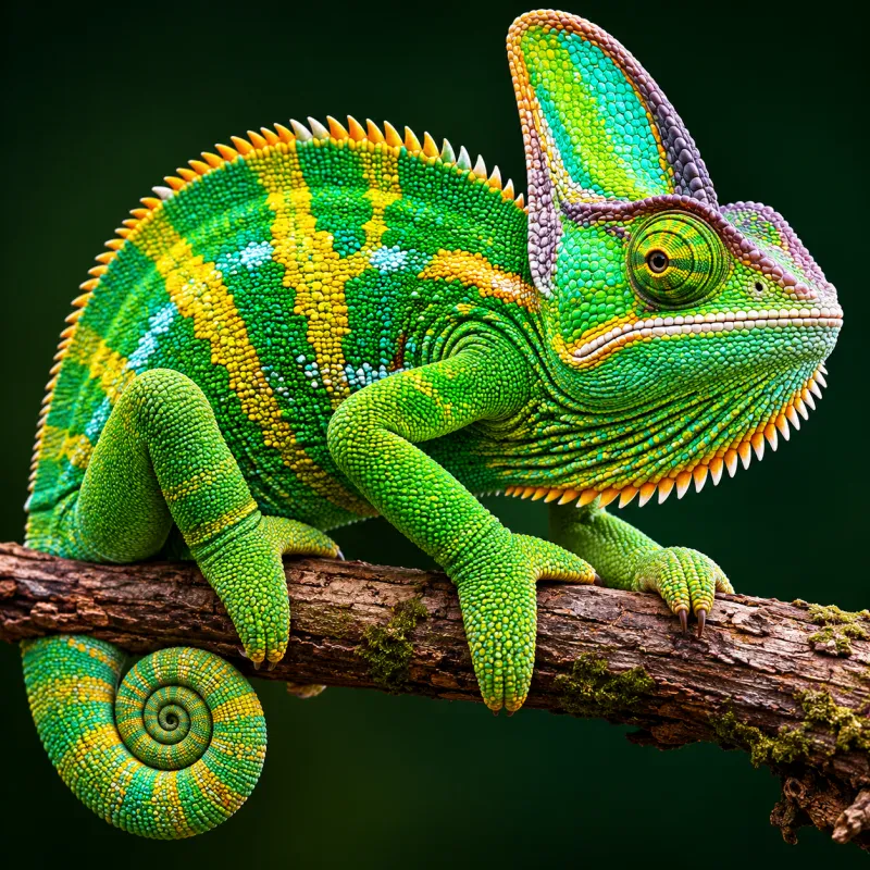 Veiled Chameleon Morphs: Translucent, Pied & Color Varieties