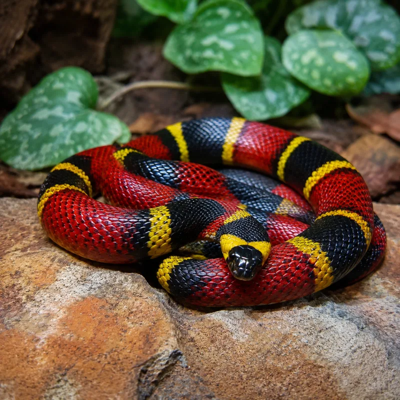 Milk snake in enclosure