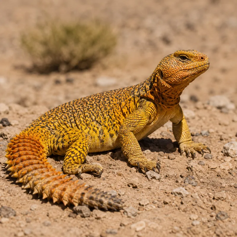Uromastyx eating leafy greens